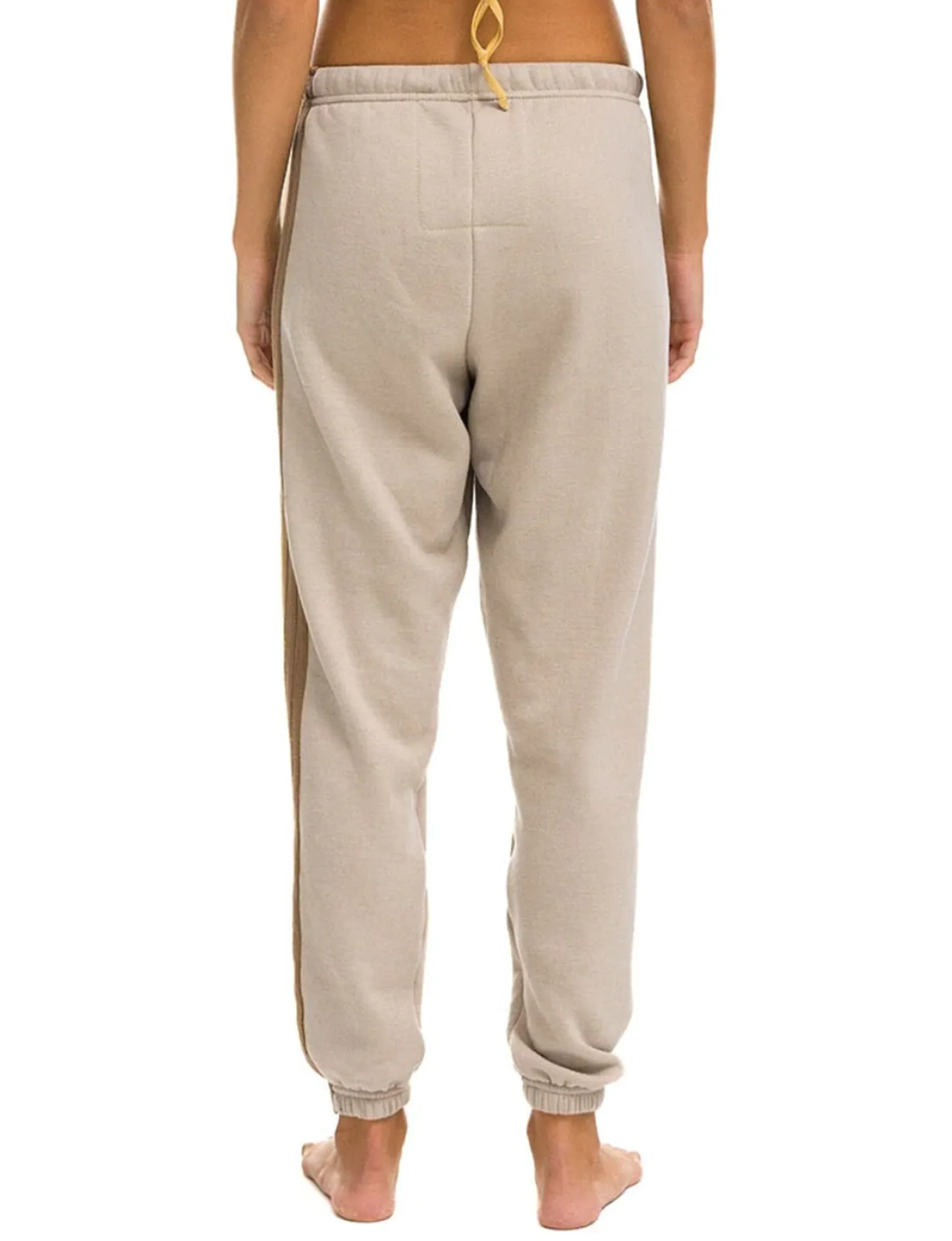 5 Stripe Womens Sweatpant, Sand/Tan