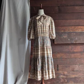 70s/80s Vintage Poly/Cotton Midi Dress