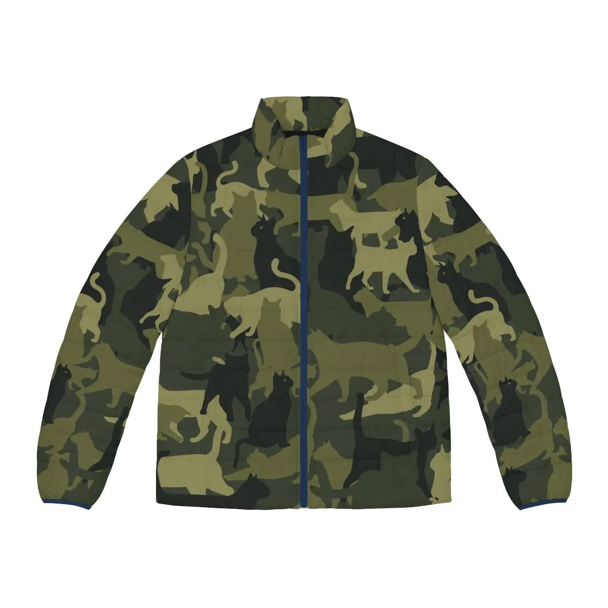 Adorable Cat Camouflage Puffer Jacket for Outdoor Adventure