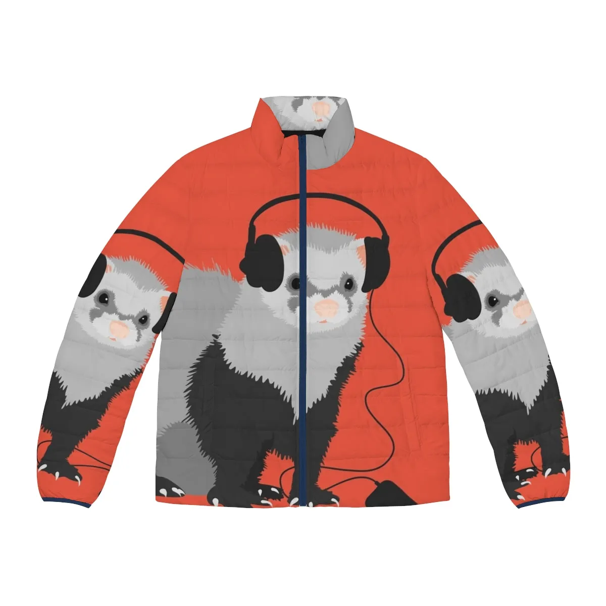 Adorable Musical Ferret Puffer Jacket for Ferret Lovers