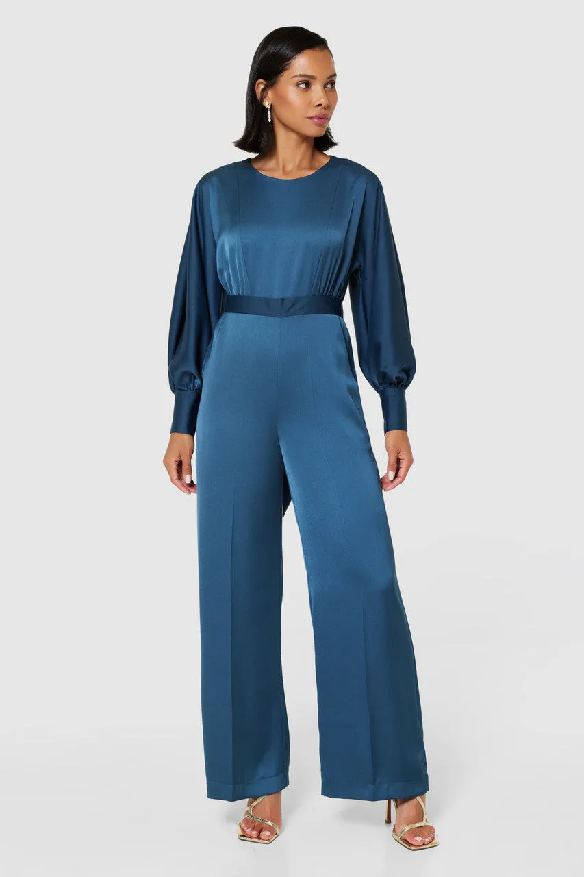 ANDY WIDE LEG JUMPSUIT (DARK TEAL)