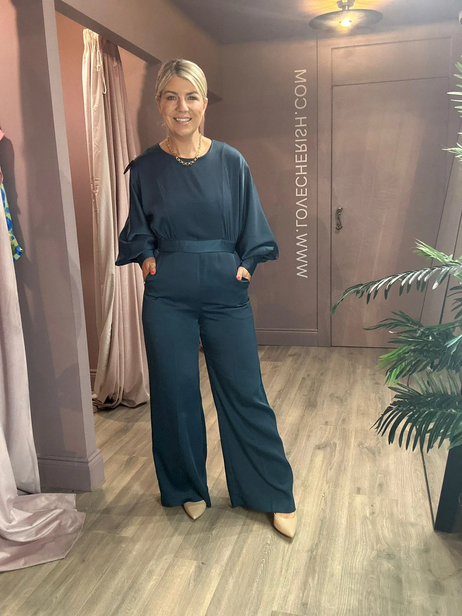 ANDY WIDE LEG JUMPSUIT (DARK TEAL)