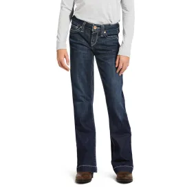 Ariat Girls Trouser Mid Rise Stretch Ella Wide Leg Jean 10032311