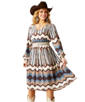 Ariat Women's Two Columns Chimayo Print Dress