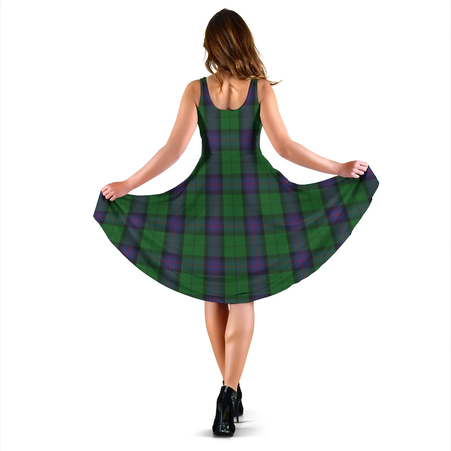 Armstrong Tartan Sleeveless Midi Womens Dress