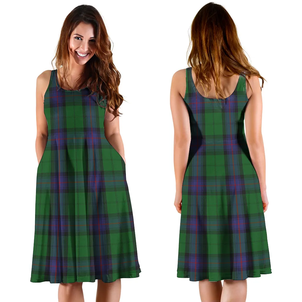 Armstrong Tartan Sleeveless Midi Womens Dress