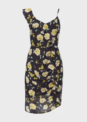 Asymmetrical Sunshine Blooms Dress