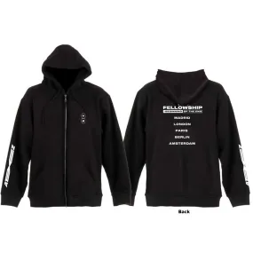 ATEEZ Unisex Zipped Hoodie: Fellowship Tour Euro (Back Print)