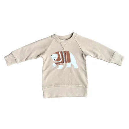 Baby Sprouts, Raglan Sweatshirt-Polar Bear