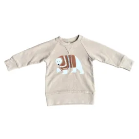 Baby Sprouts, Raglan Sweatshirt-Polar Bear