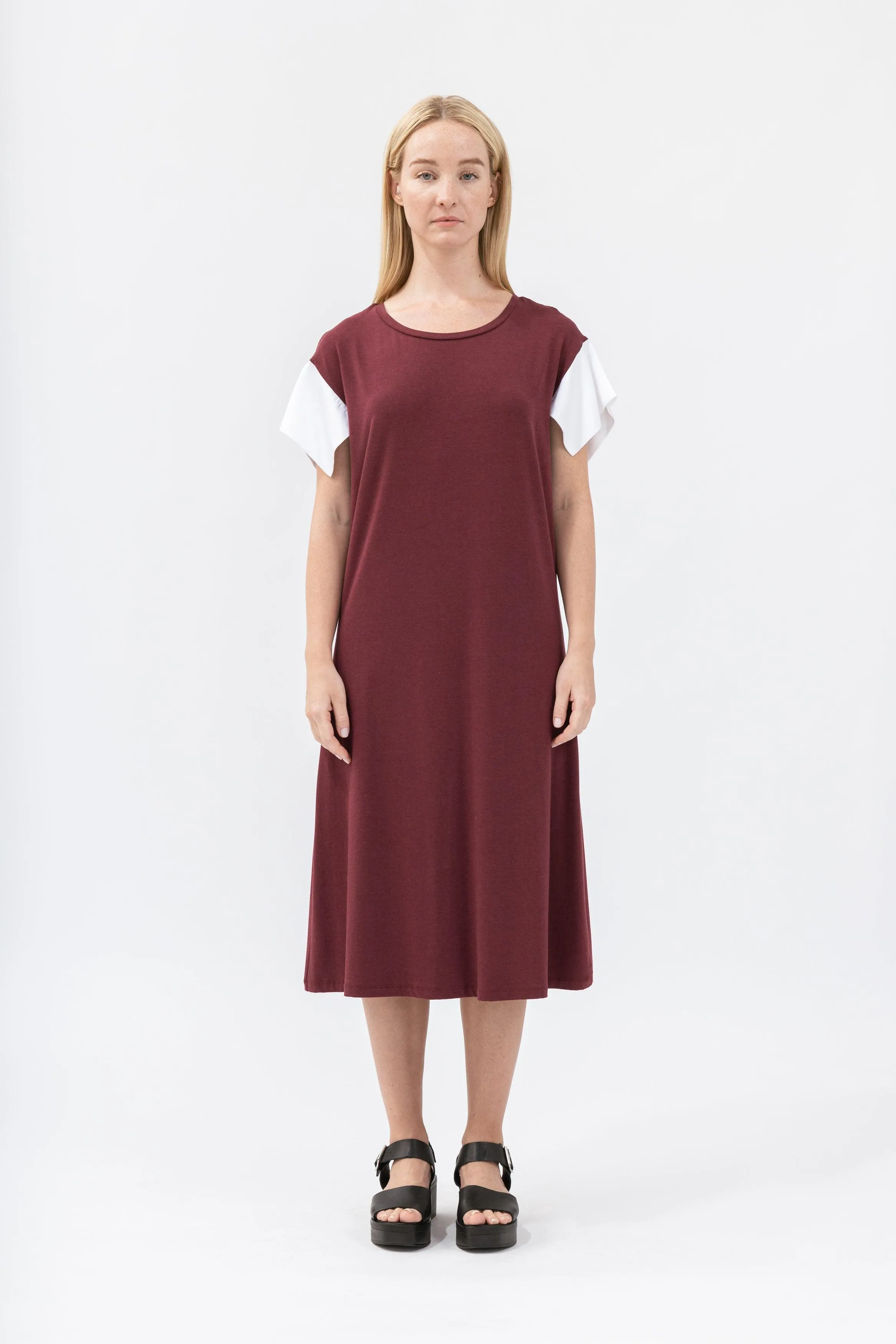 Bamboo Contrast Sleeve Dress