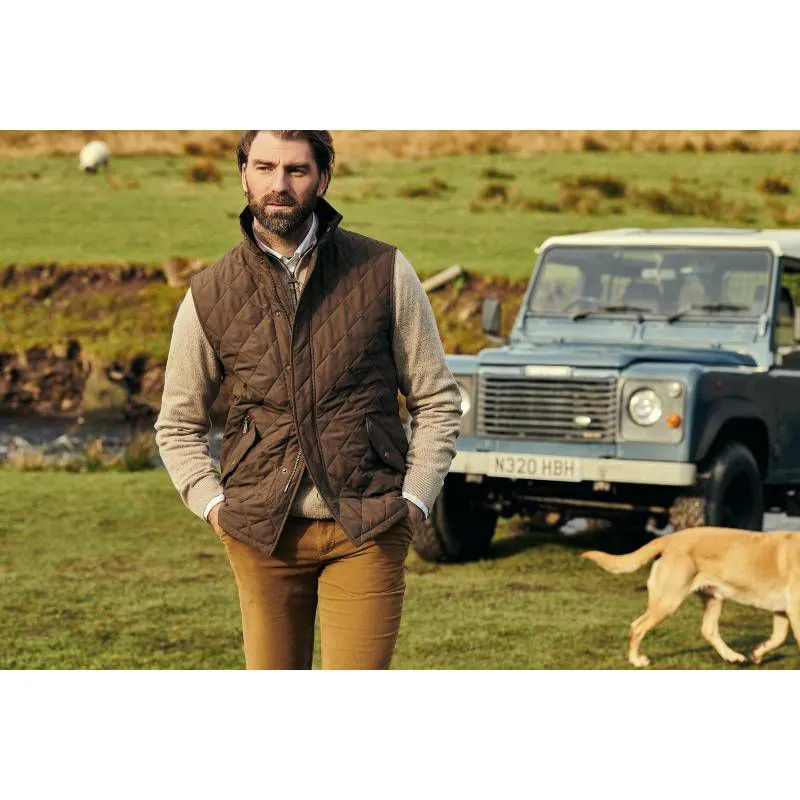 Barbour Firle Cotton Cashmere Mens 1/4 Zip Jumper - Stone Marl