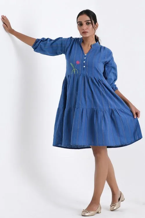 Bebaak Ira Midi Pure Cotton Hand Embroidered Dress