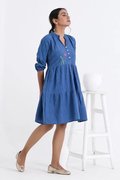 Bebaak Ira Midi Pure Cotton Hand Embroidered Dress