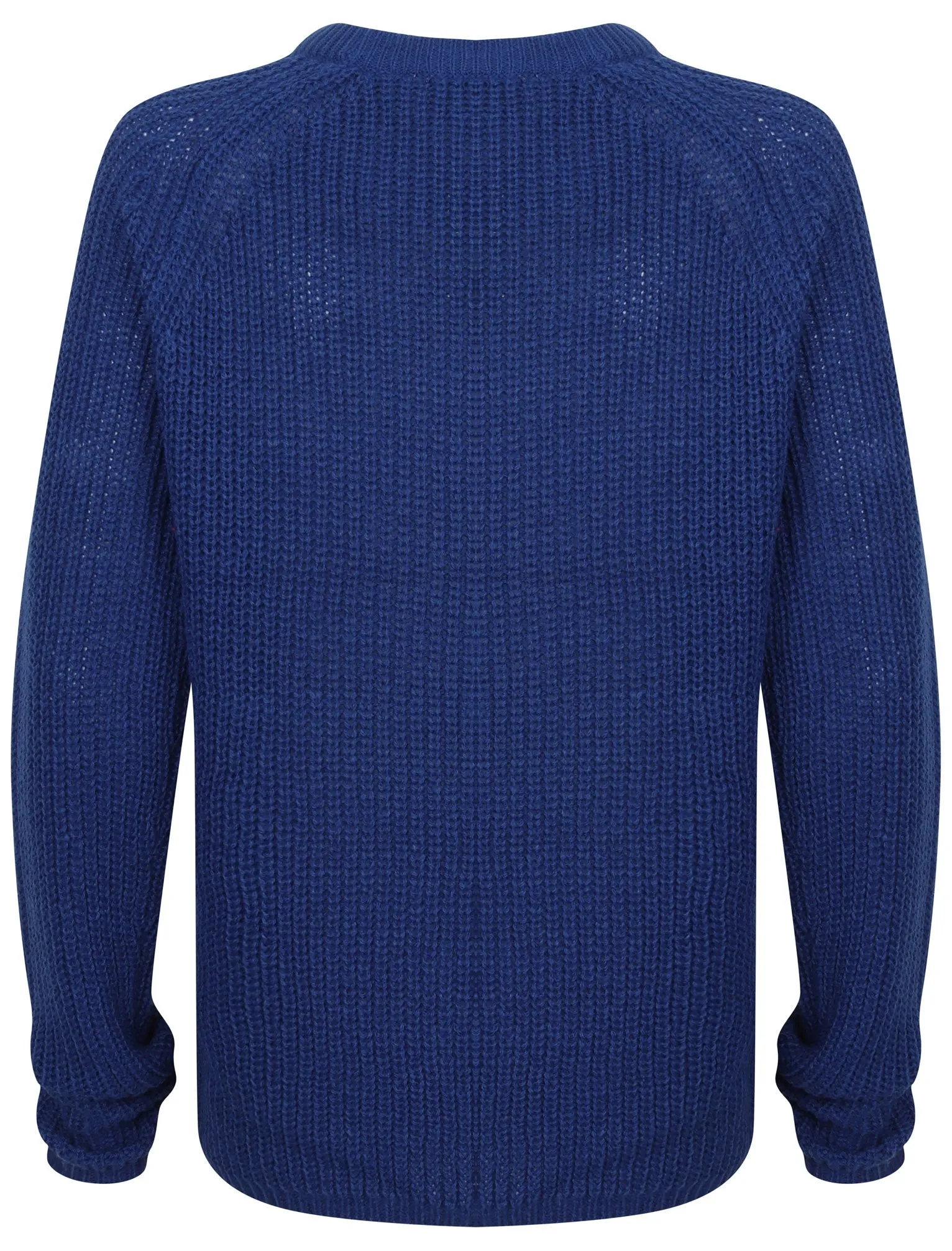 Bilberry Crew Neck Fisherman Knit Jumper In Mazarine Blue - Tokyo Laundry