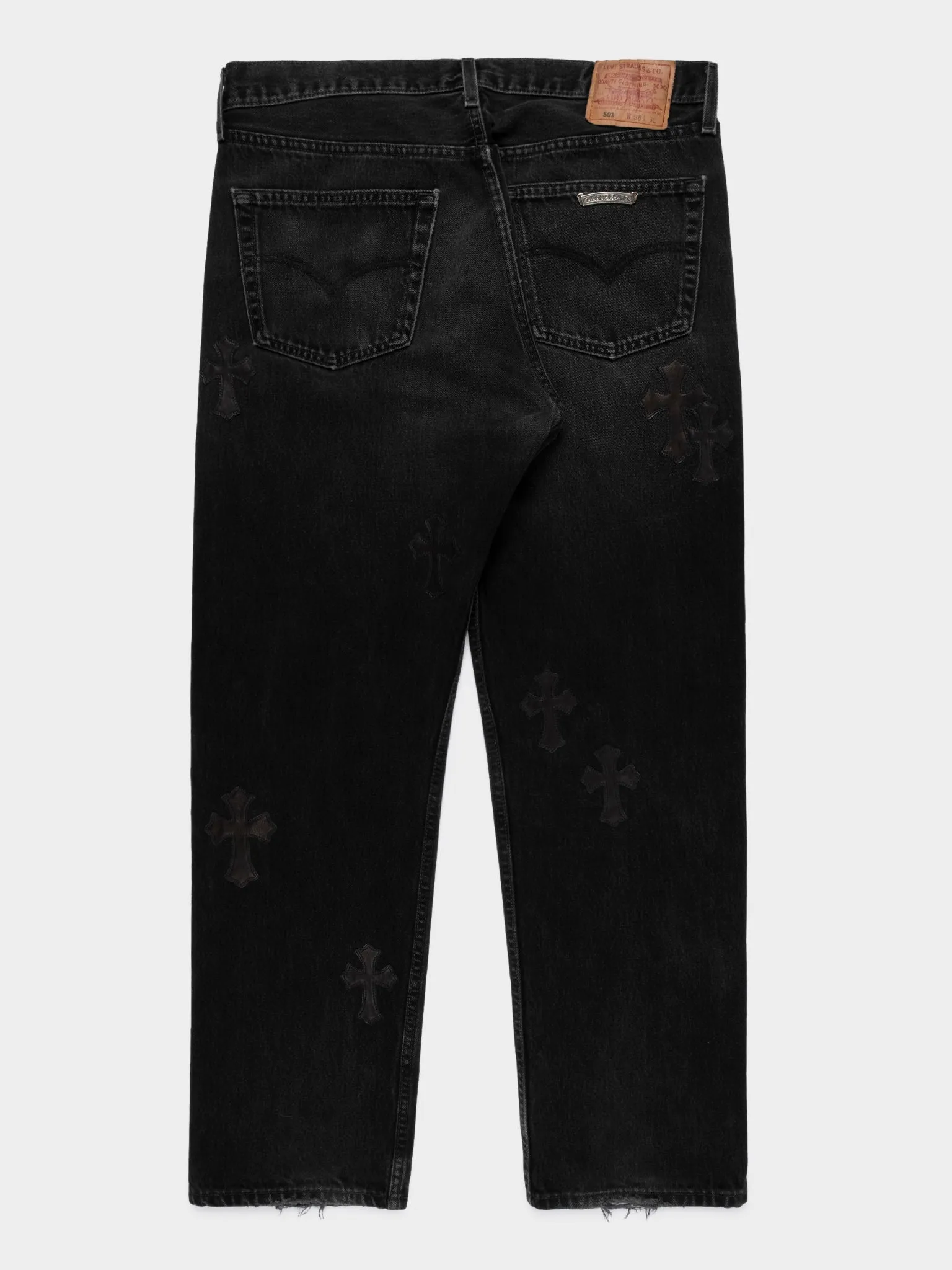 Black Cross Patch Jeans