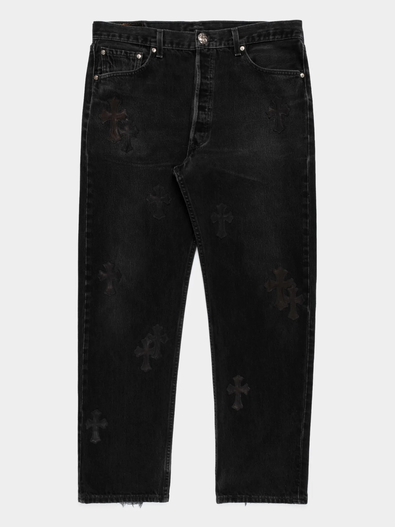 Black Cross Patch Jeans