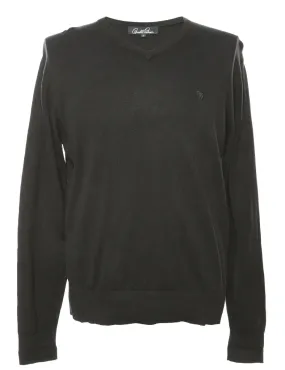 Black Long Sleeved Jumper - S