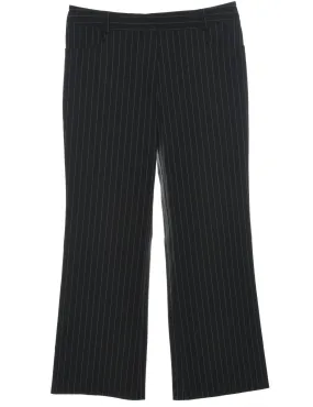 Black Striped Trousers - W34 L30