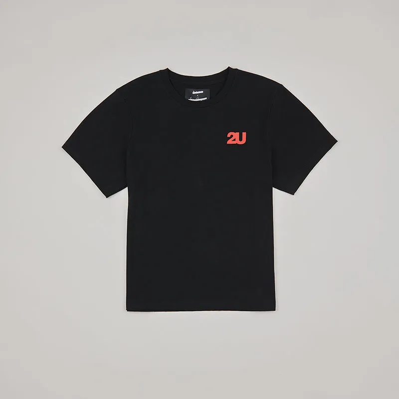 both X SECOND LAYER-CREWNECK LOGO TEE-BLACK