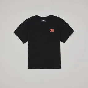 both X SECOND LAYER-CREWNECK LOGO TEE-BLACK