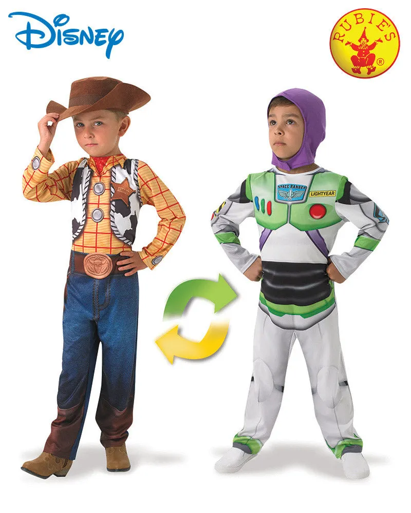 Boys Costume - Woody To Buzz Lightyear Deluxe Reversible