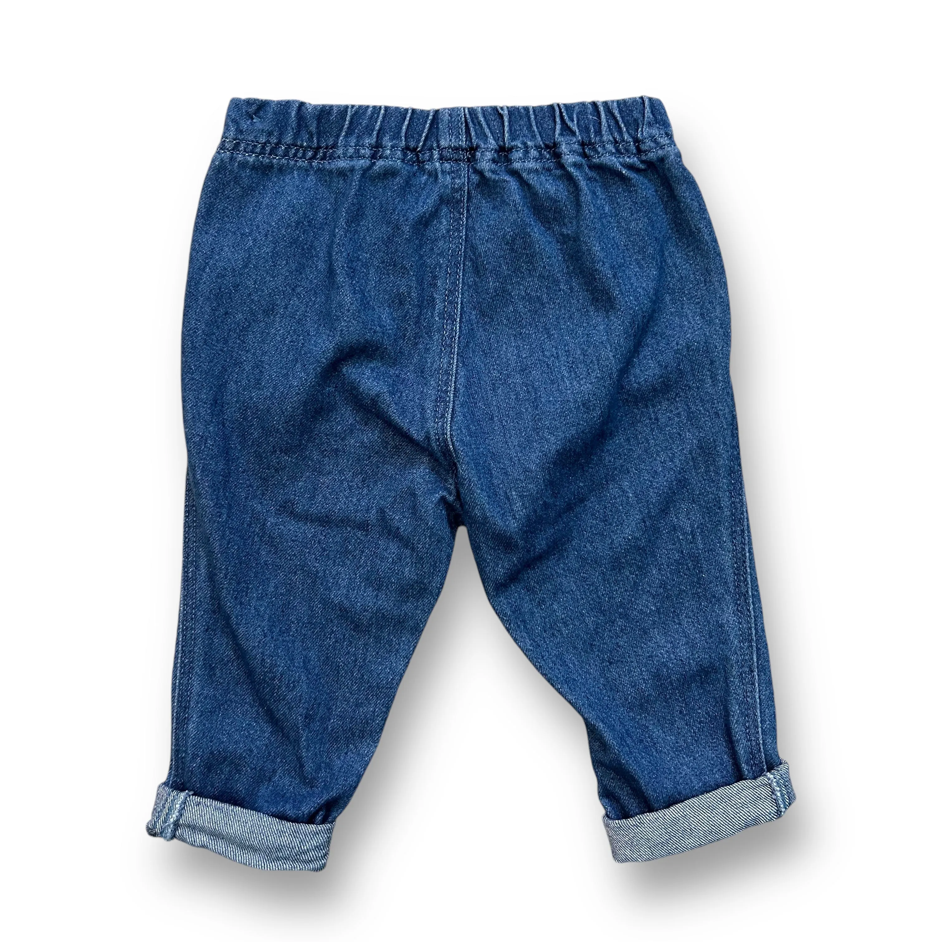 Boys H&M Size 12 Months Denim Cuff Ankle Adjustable Waist Jeans