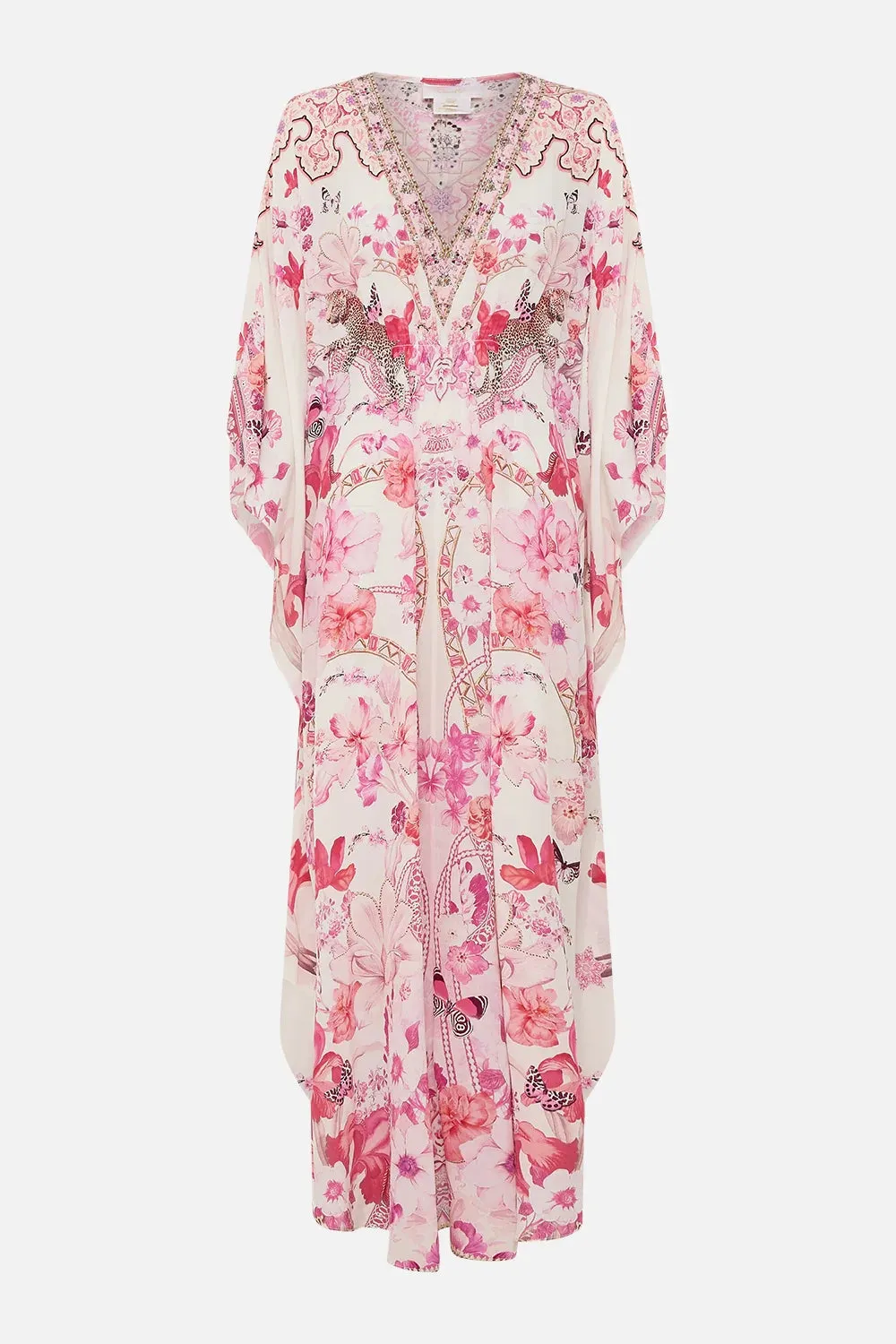 CAMILLA | BOTANICAL NOVELLA GATHERED WAIST KAFTAN