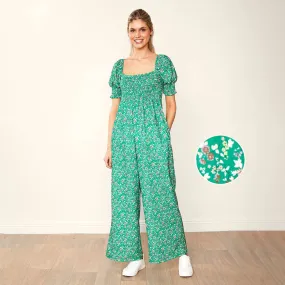 Camilla Jumpsuit (Green Floral)