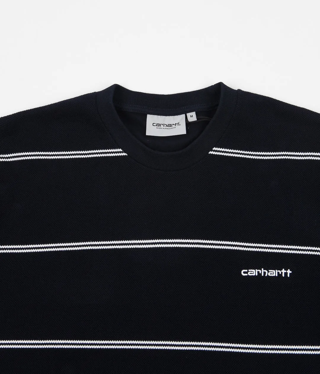 Carhartt Spacer Stripe Crewneck Sweatshirt - Dark Navy / White