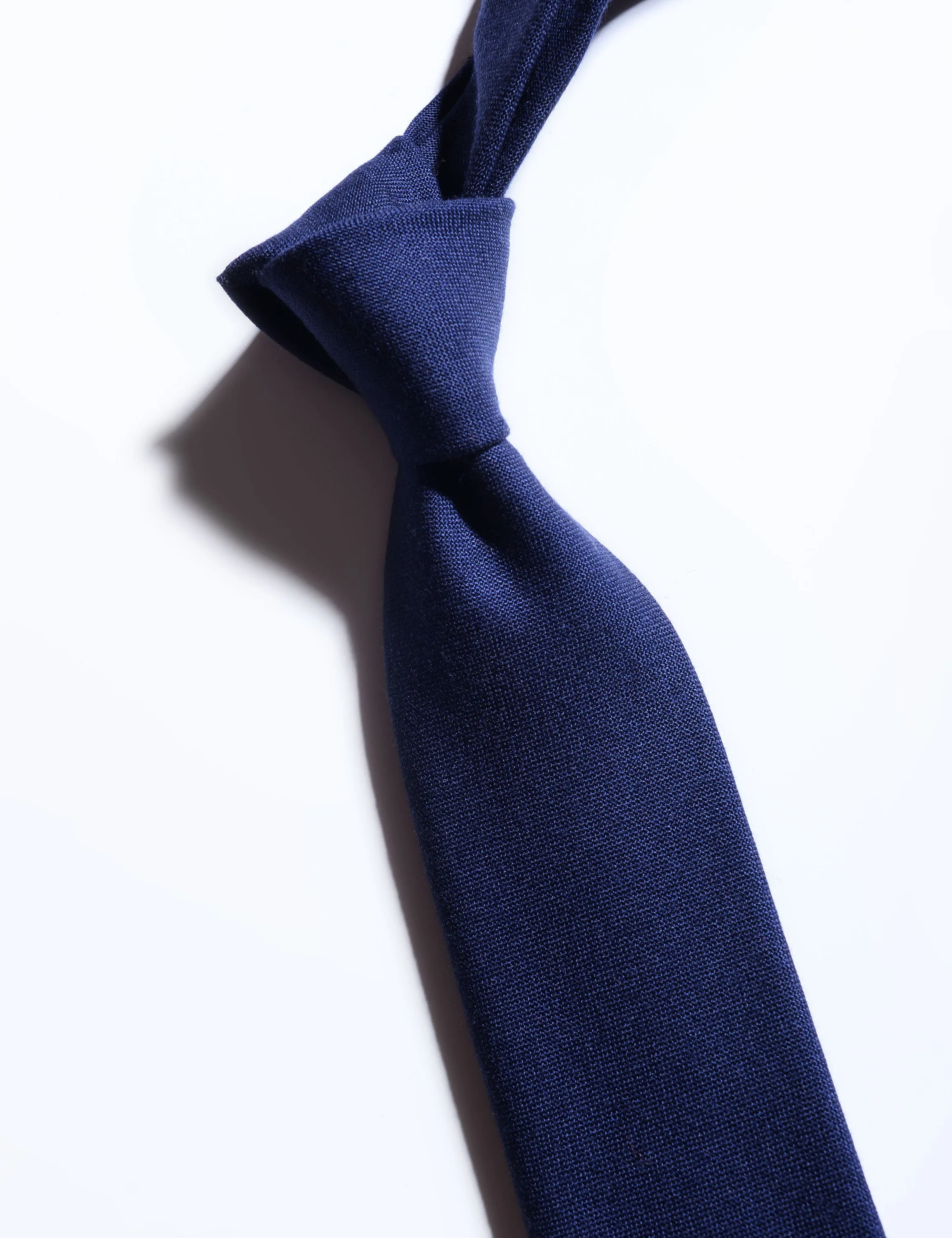 Cashmere Plainweave Tie - Navy