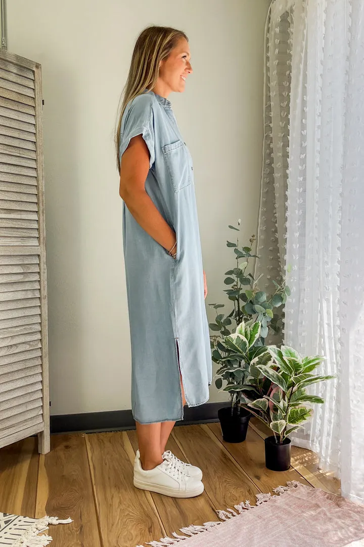 Chambray Midi Dress