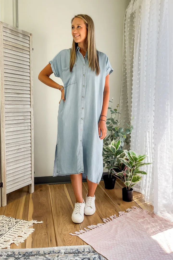 Chambray Midi Dress