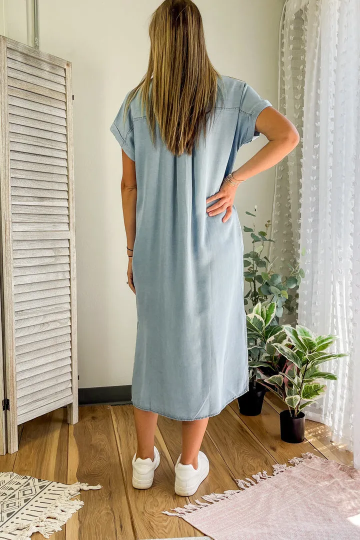 Chambray Midi Dress