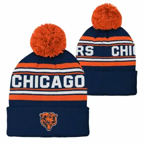 Chicago Bears Youth Buffed Pom Knit Hat