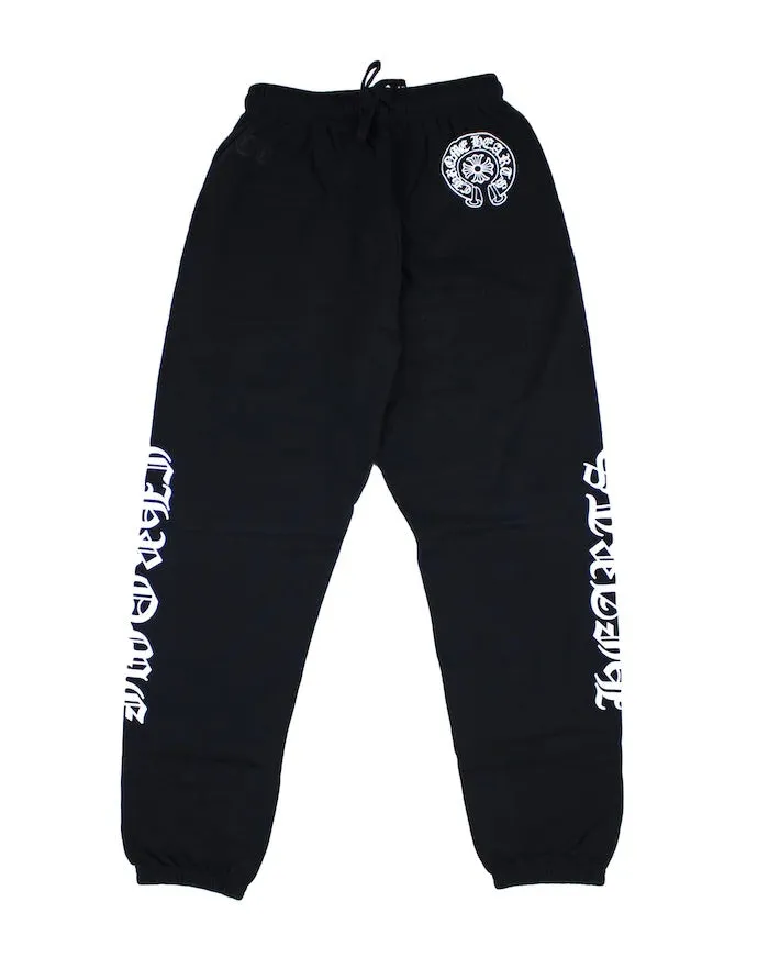 CHROME HEARTS HORSE SHOE LOGO SWEATPANTS BLACK