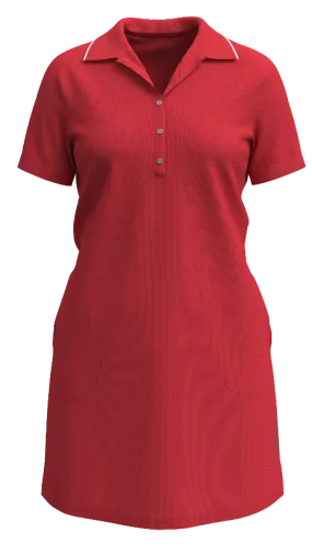 Classic Polo Dress - FLAME