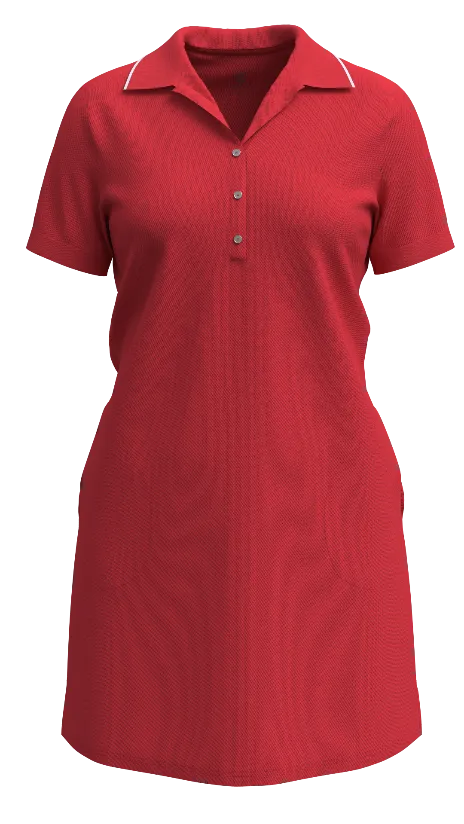 Classic Polo Dress - FLAME