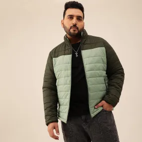 Colourblock Full Sleeves Puffer Jacket