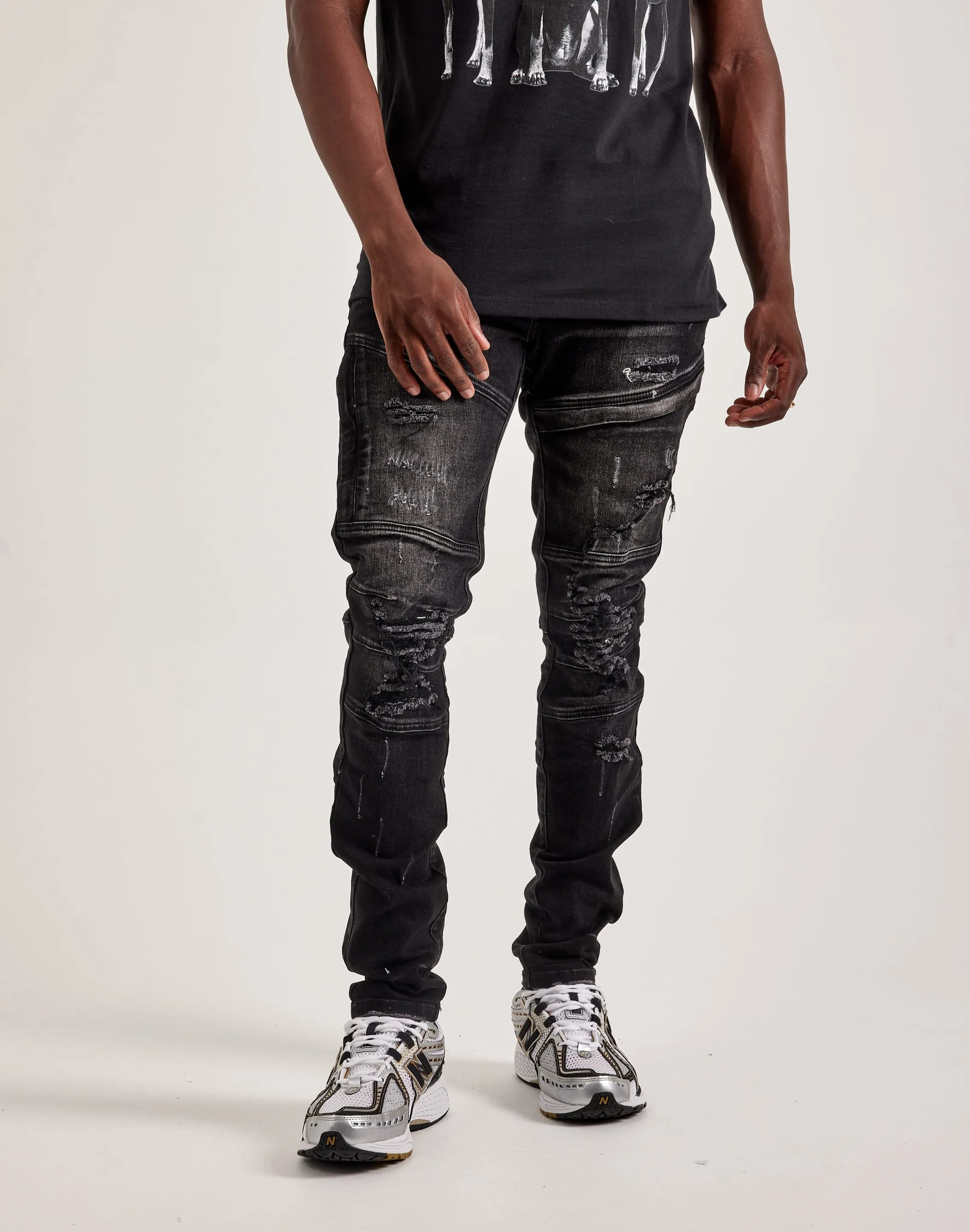 Crysp Denim Distressed Denim Jeans