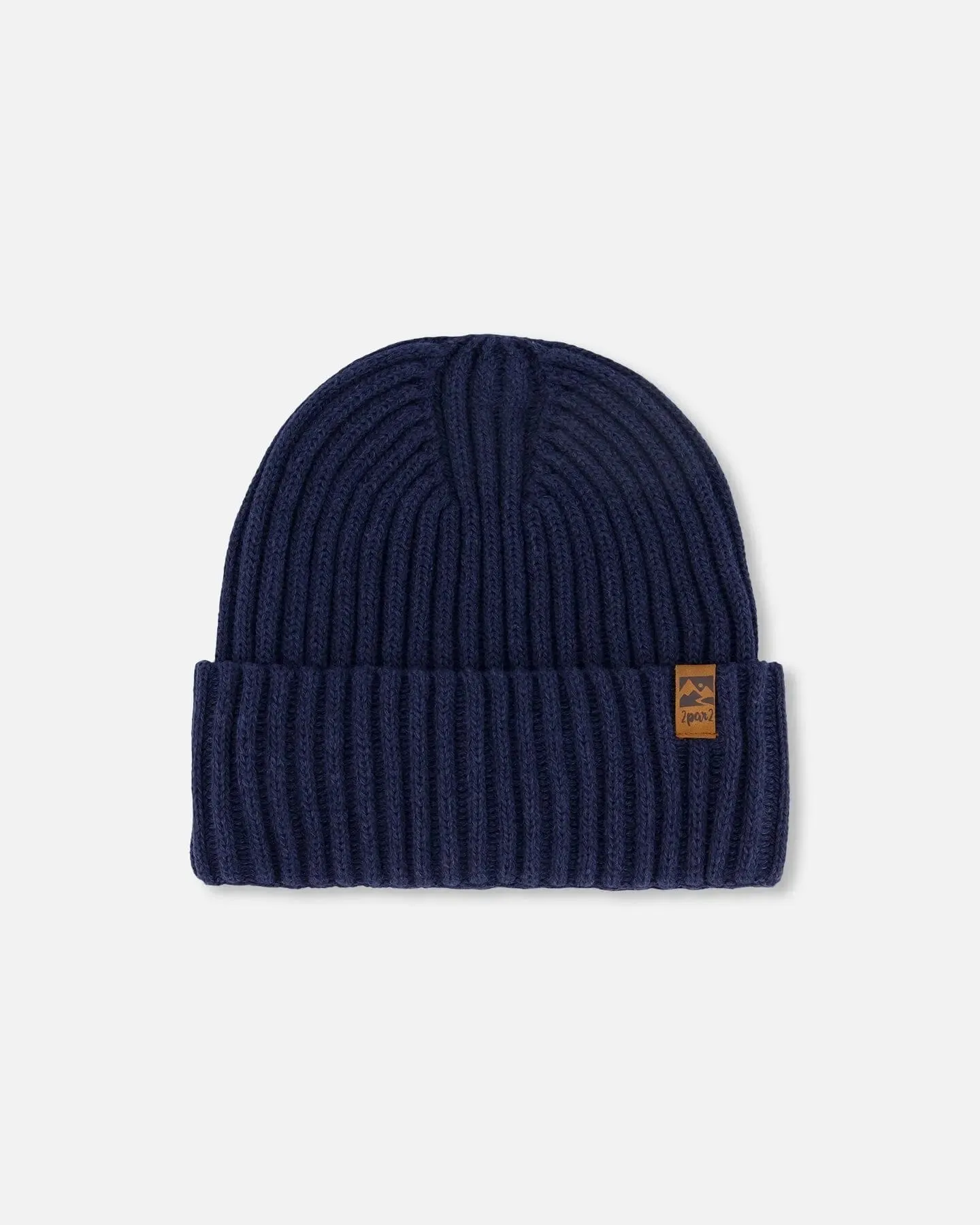 Cuffed Knit Hat Navy Blue