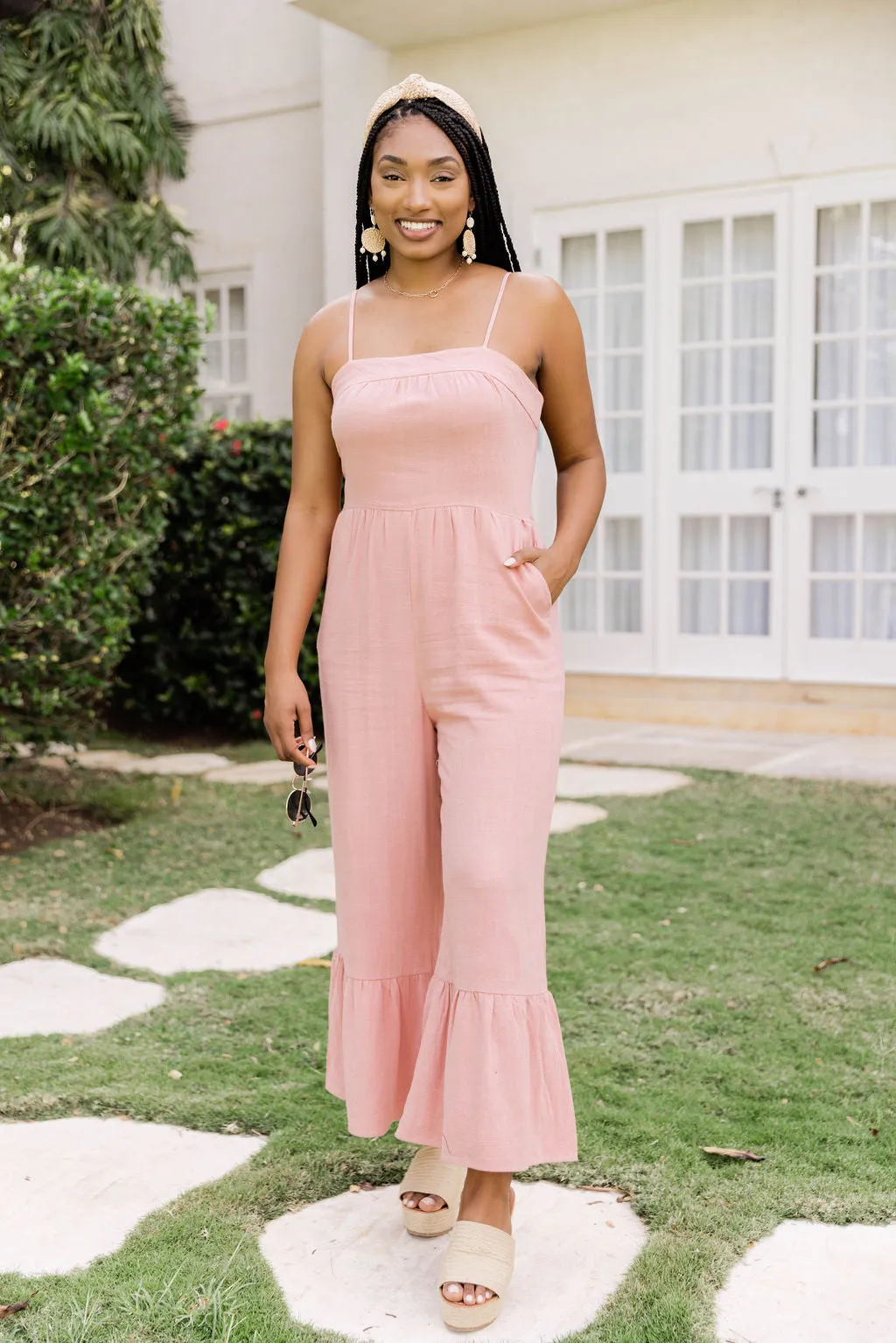 Cup Of Sunshine Blush Jumpsuit FINAL SALE