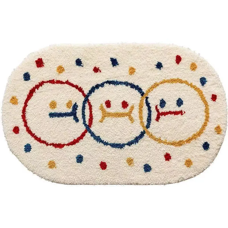 Cute Cartoon Cashmere Rug Bathroom Absorbent