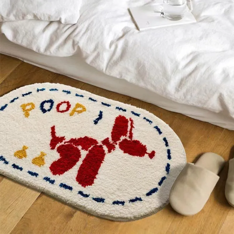 Cute Cartoon Cashmere Rug Bathroom Absorbent