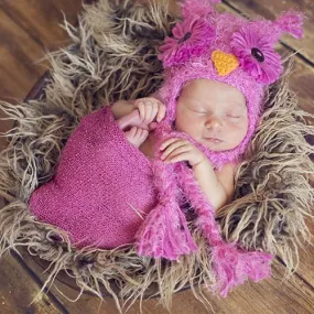 Daisy Baby Kasper Hat in White, Pink, and Navy