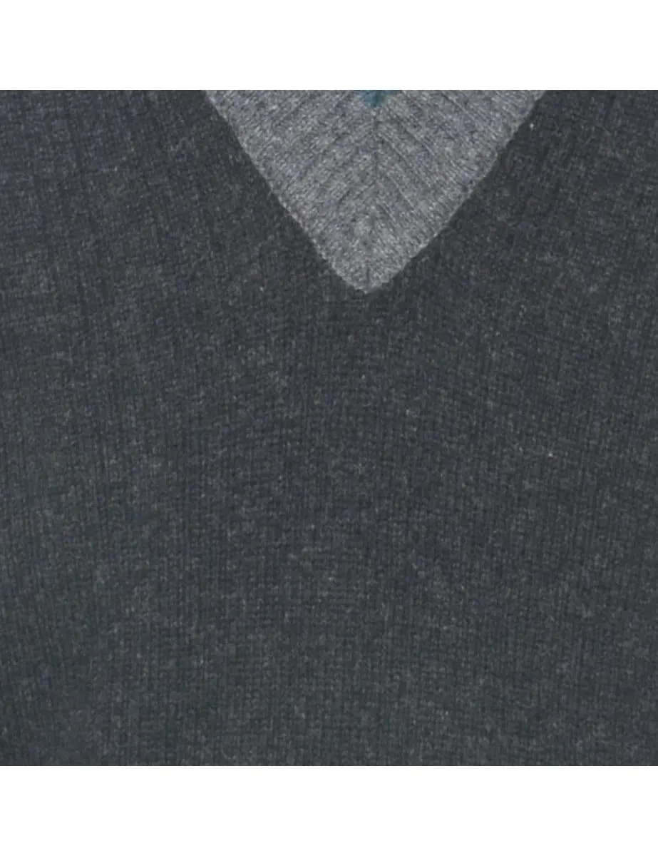 Dark Grey Wool Jumper - M