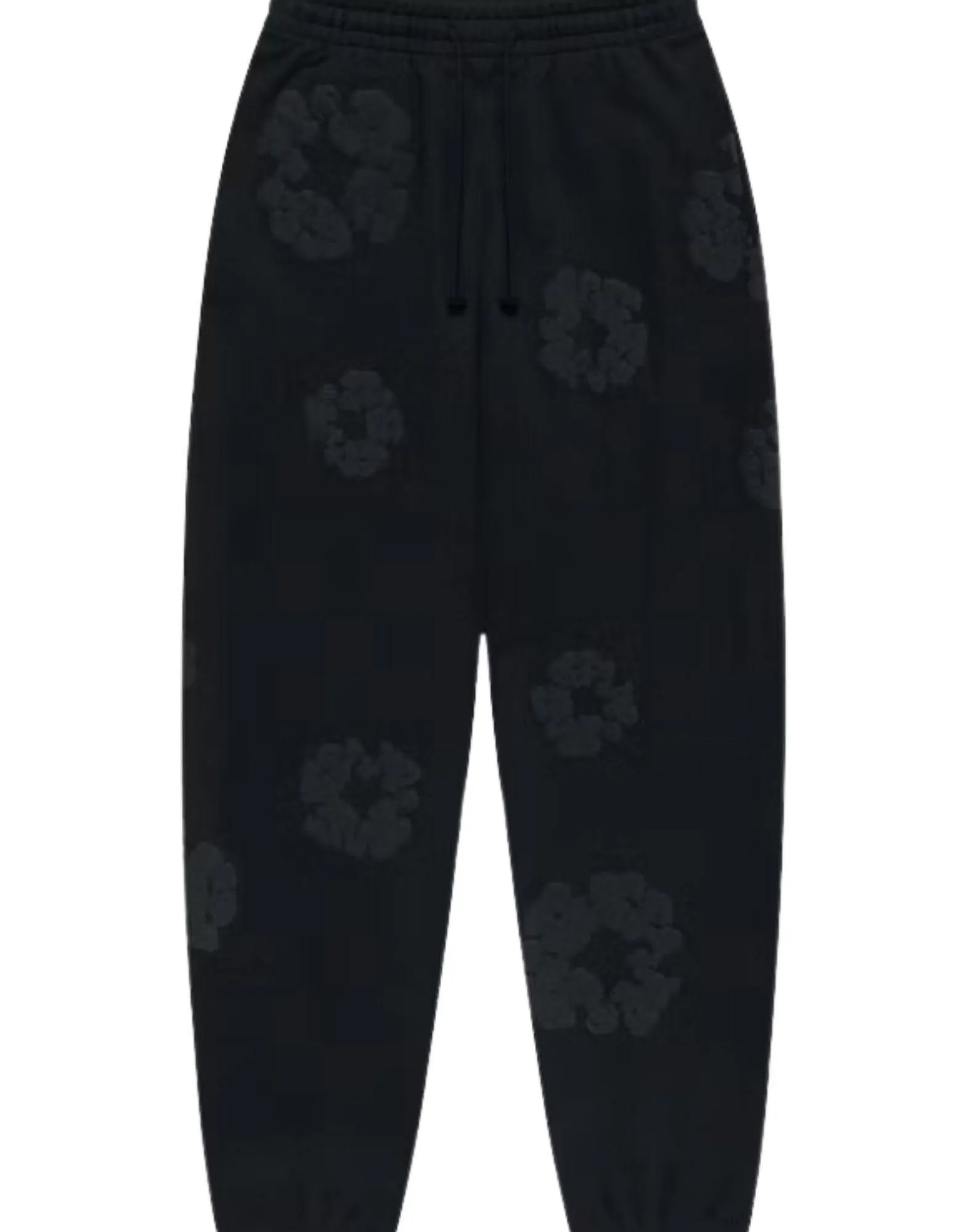 DENIM TEARS COTTON WREATH SWEATPANTS MONOCHROME BLACK