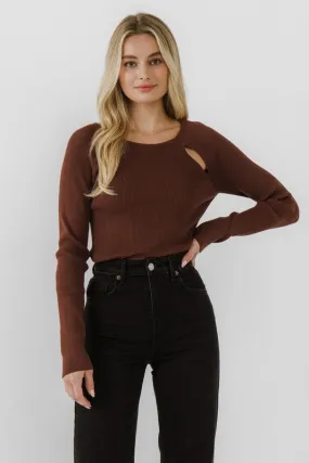 Double Cut Out Knit Top