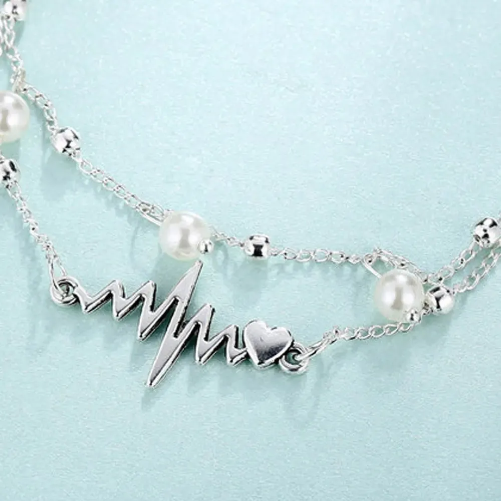 Double Layer Pearl Anklet