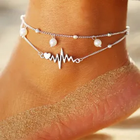 Double Layer Pearl Anklet